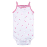 4-Pack Baby Girls Flamingo Fun Sleeveless Onesies® Bodysuits-Gerber Childrenswear Wholesale