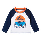 2-Piece Baby & Toddler Boys Beach Vibes Rash Guard & Swim Trunks Set-Gerber Childrenswear Wholesale