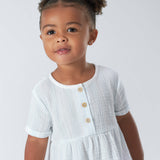 Infant & Toddler Girls Stripes Gauze Dress-Gerber Childrenswear Wholesale