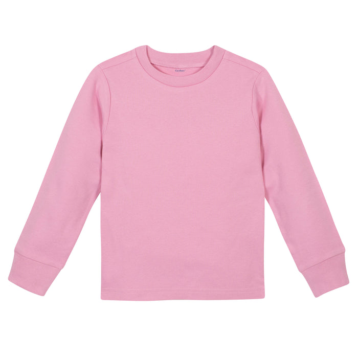 Premium Long Sleeve Tee in Light Pink-Gerber Childrenswear Wholesale