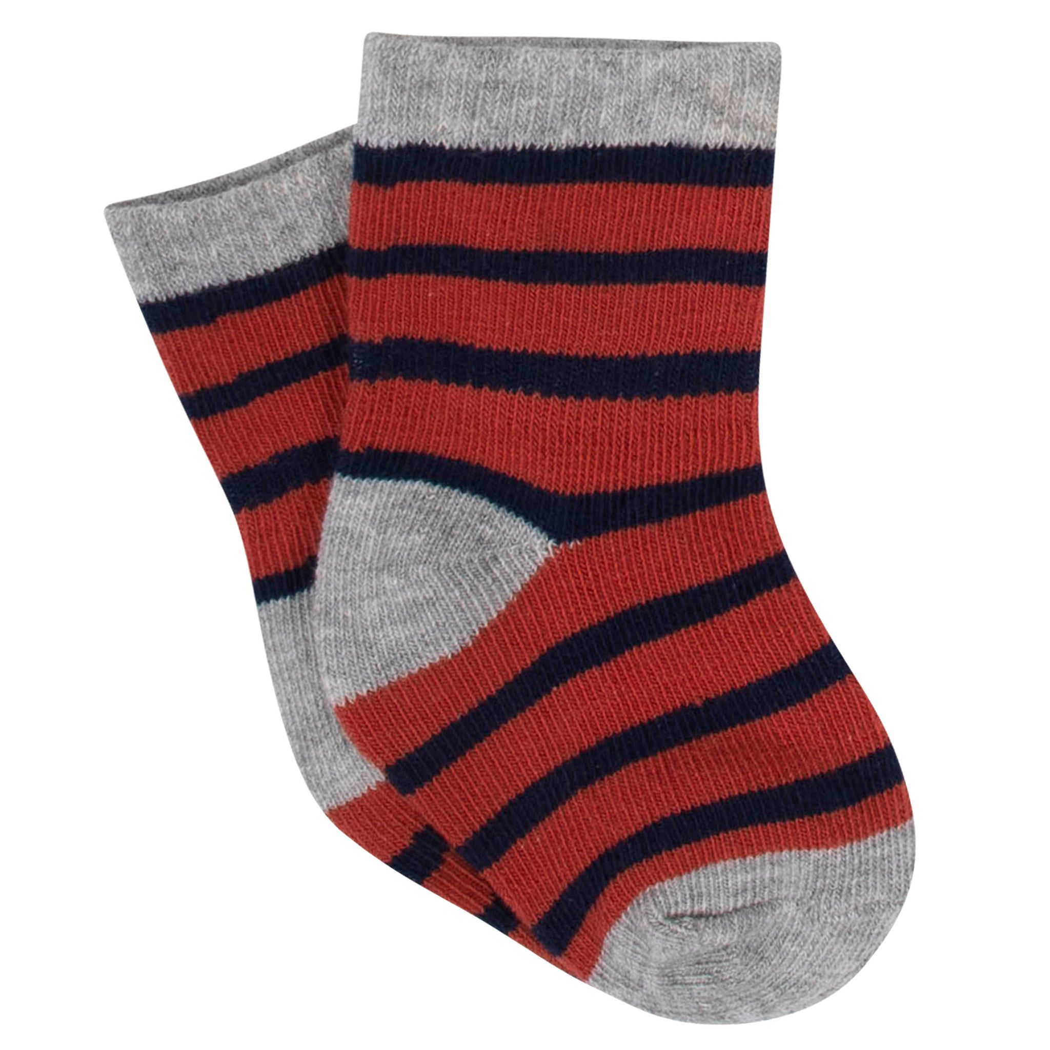 8-Pack Boys Stripes Jersey Crew Socks-Gerber Childrenswear Wholesale