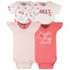 4-Pack Baby Girls Cherry Kisses Short Sleeve Onesies® Bodysuits-Gerber Childrenswear Wholesale