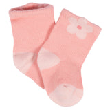 8-Pack Baby Girls Golden Floral Jersey Wiggle Proof® Socks-Gerber Childrenswear Wholesale