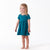 Infant & Toddler Girls Ocean Teal Buttery Soft Viscose Made from Eucalyptus Twirl Dress-Gerber Childrenswear Wholesale