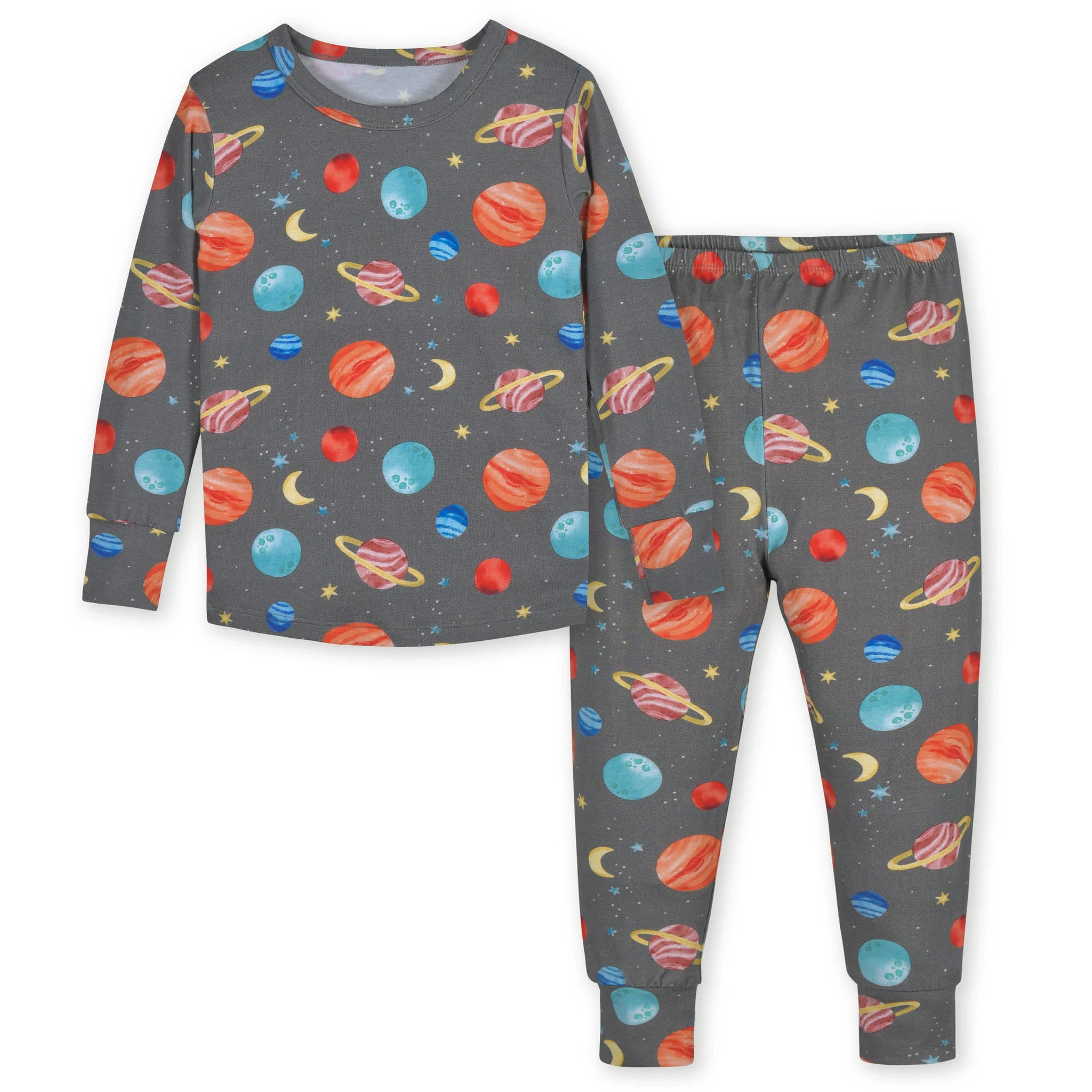 2-Piece Infant & Toddler Outer Space Buttery Soft Viscose Made from Eucalyptus Snug Fit Pajamas-Gerber Childrenswear Wholesale