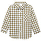 Infant & Toddler Boys Tan Plaid Woven Plaid Shirt-Gerber Childrenswear Wholesale