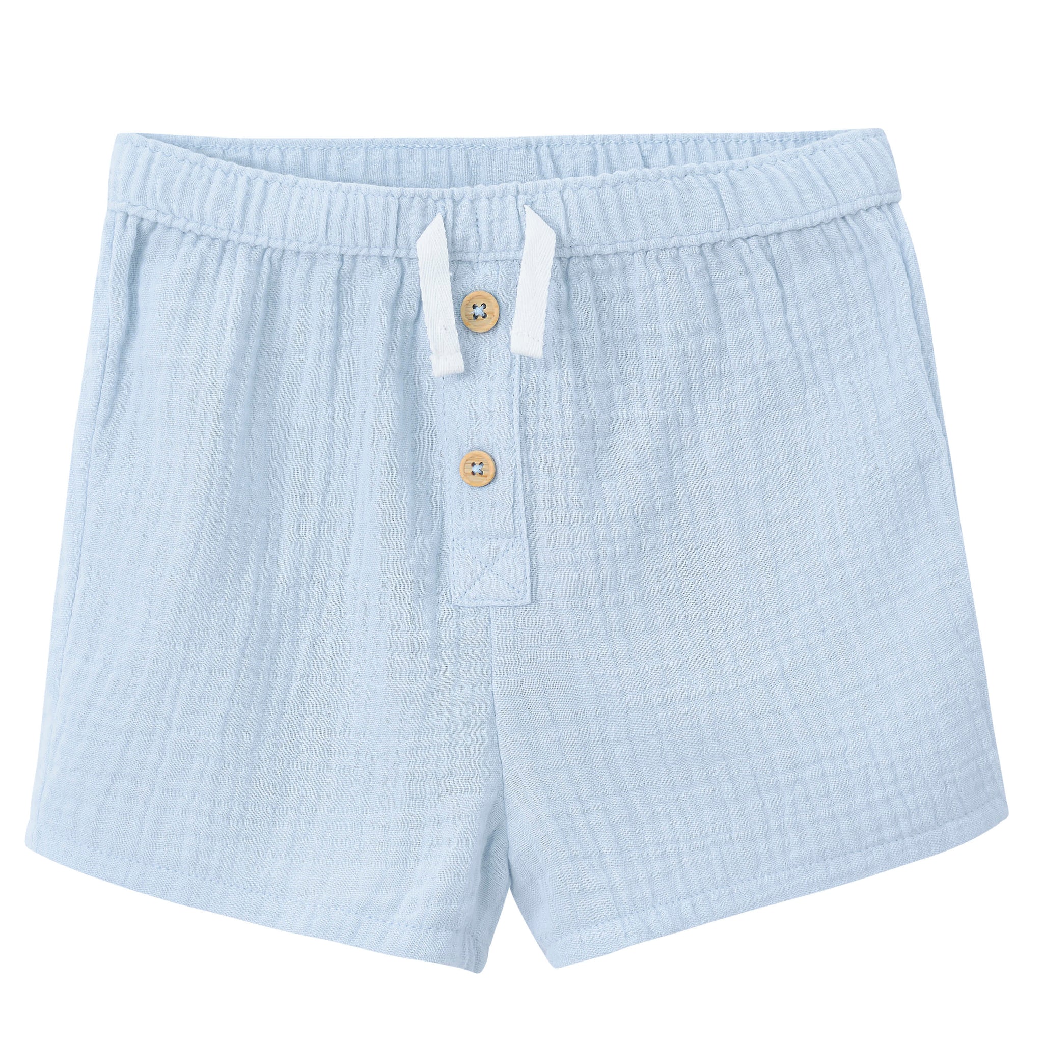 Infant & Toddler Blue Gauze Shorts-Gerber Childrenswear Wholesale