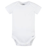 5-Pack White Premium Short Sleeve Onesies® Bodysuits-Gerber Childrenswear Wholesale