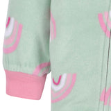 2-Pack Baby & Toddler Girls Green Rainbow Fleece Pajamas-Gerber Childrenswear Wholesale