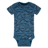 CASE OF: 3-Pack Baby Boys Dino Short Sleeve Onesies® Bodysuits-Gerber Childrenswear Wholesale