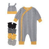 6-Piece Baby Boys Nature Coveralls and Mittens Gift Set-Gerber Childrenswear Wholesale
