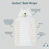 Baby Boys Bear Bath Wrap-Gerber Childrenswear Wholesale