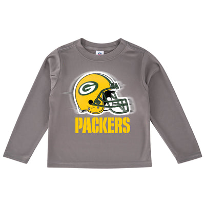 Green Bay Packers Toddler Boys Long Sleeve Logo Tee-Gerber Childrenswear Wholesale