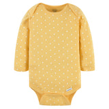 3-Pack Baby Girls Floral Deer Long Sleeve Onesies® Bodysuits-Gerber Childrenswear Wholesale