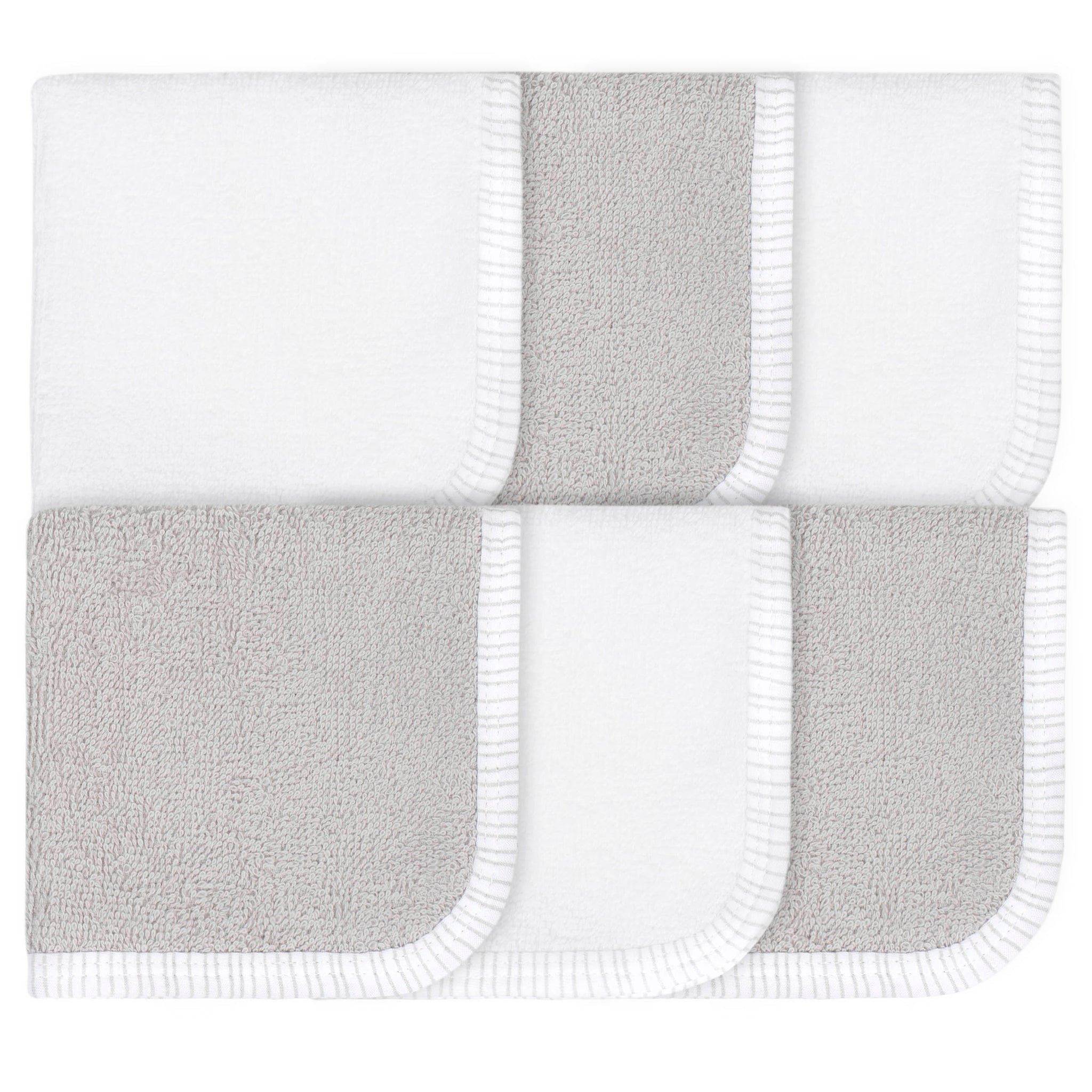 6-Pack Baby Neutral Lamb Washcloths-Gerber Childrenswear Wholesale