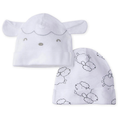 2-Pack Baby Neutral Lamb Caps-Gerber Childrenswear Wholesale