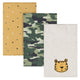3-Pack Baby Boys Tiger Knit Burp Cloths-Gerber Childrenswear Wholesale