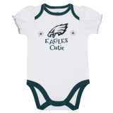 3-Pack Philadelphia Eagles Short Sleeve Bodysuits-Gerber Childrenswear Wholesale