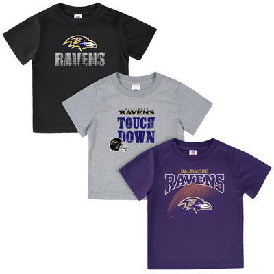 3-Pack Boys Ravens Short Sleeve Tees-Gerber Childrenswear Wholesale