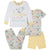 4-Piece Infant & Toddler Girls Yellow Garden Snug Fit Cotton Pajamas-Gerber Childrenswear Wholesale