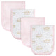 4-Pack Baby Girls Princess Burp Cloths-Gerber Childrenswear Wholesale
