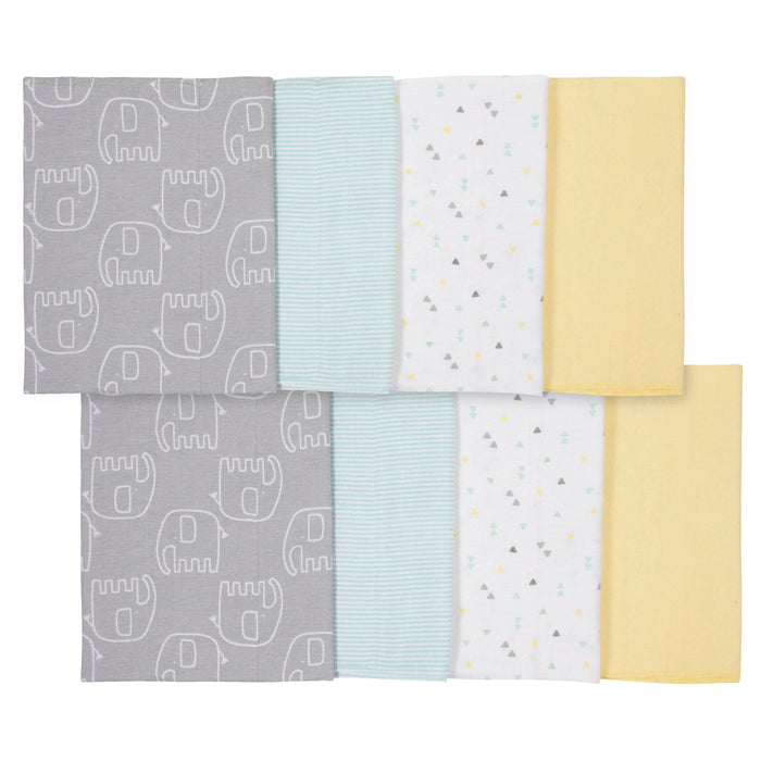 8-Pack Baby Neutral Elephant Burp Cloths-Gerber Childrenswear Wholesale