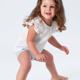 Infant & Toddler Girls Stripes Gauze Flutter Sleeve Top-Gerber Childrenswear Wholesale