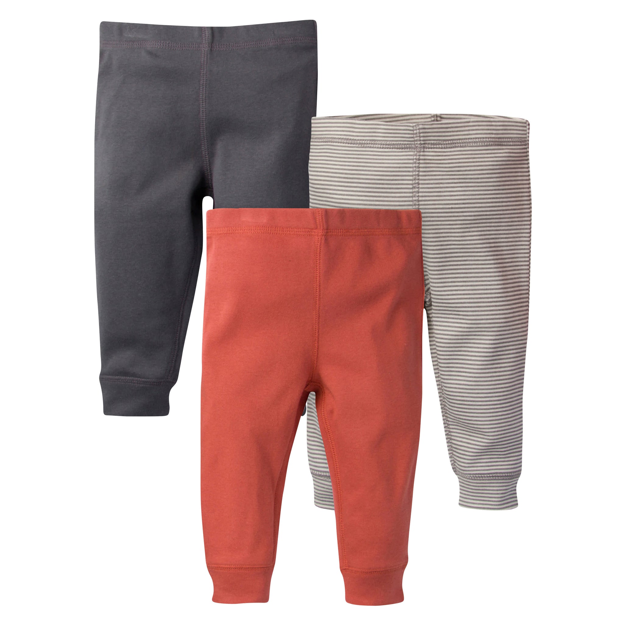 3-Pack Baby Boys Orange, Brown, & Striped Pants-Gerber Childrenswear Wholesale