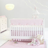 Just Born® Sparkle Pink Ruffled Crib Skirt-Gerber Childrenswear Wholesale