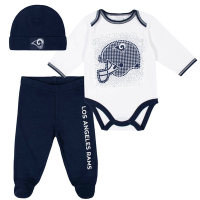 3-Piece Baby Boys Rams Bodysuit, Pant, and Cap Set-Gerber Childrenswear Wholesale