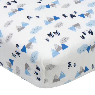 Baby Boys Mountains Fitted Crib Sheet-Gerber Childrenswear Wholesale
