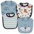 4-Pack Baby Boys Fox Dribbler Bibs-Gerber Childrenswear Wholesale