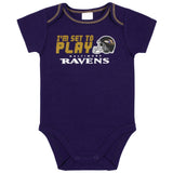 3-Piece Baby Boys Ravens Bodysuit, Sleep 'N Play, and Cap Set-Gerber Childrenswear Wholesale