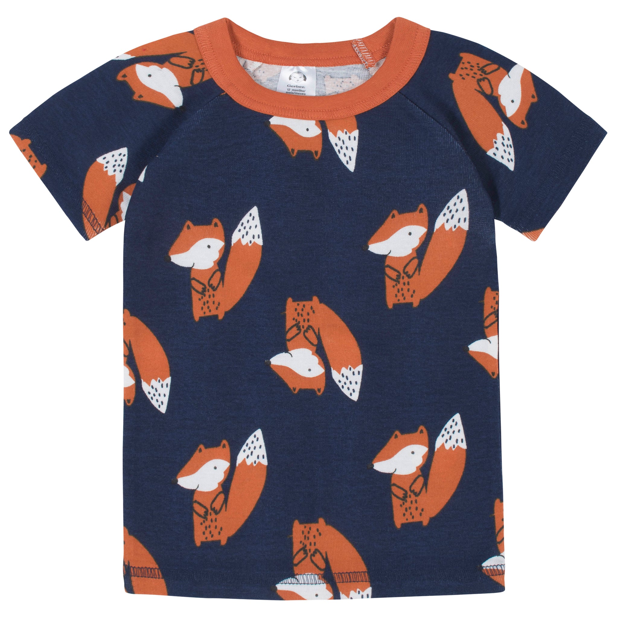 4-Piece Boys Fox Snug Fit Cotton Pajamas-Gerber Childrenswear Wholesale