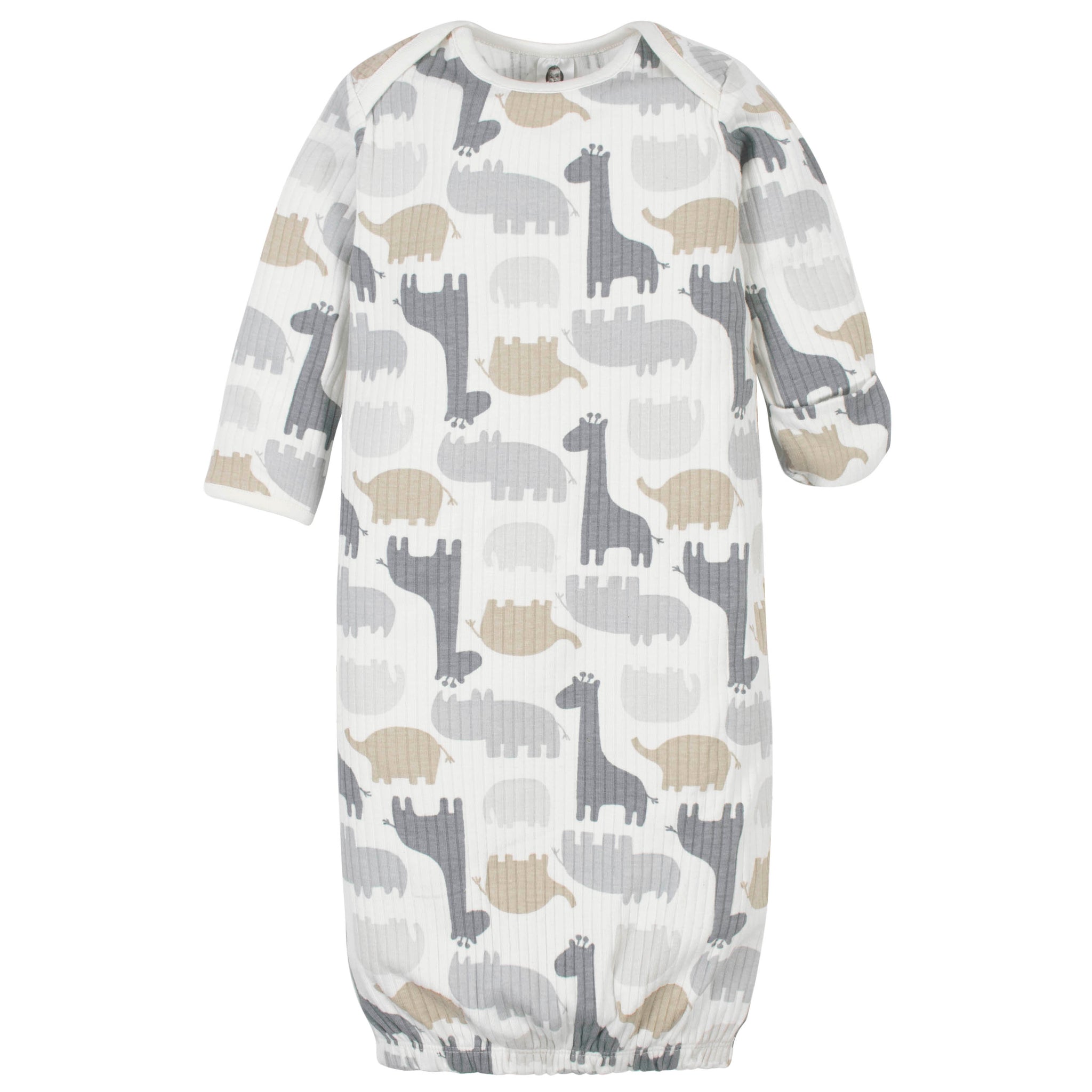 4-Piece Organic Baby Boys Jungle Gowns & Caps-Gerber Childrenswear Wholesale