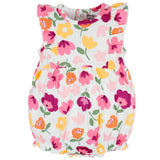 3-Pack Baby Girls Floral Fox Rompers-Gerber Childrenswear Wholesale