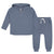 2-Piece Infant & Toddler Boys Dusty Blue Waffle Hoodie & Jogger Set-Gerber Childrenswear Wholesale