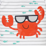 3-Piece Baby Boys Crab Bodysuit, Pant, and Cap Set-Gerber Childrenswear Wholesale