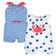 2-Pack Baby and Toddler Girls Crab Rompers-Gerber Childrenswear Wholesale
