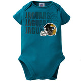 NFL 3-Pack Baby Boys Jaguars Short Sleeve Bodysuits-Gerber Childrenswear Wholesale