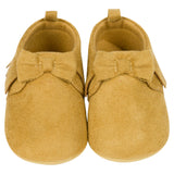 Baby Girls Taupe Fringe Faux Suede Shoes-Gerber Childrenswear Wholesale