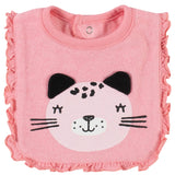 7-Piece Baby Neutral Leopard Terry Bibs & Terry Burp Cloths Set-Gerber Childrenswear Wholesale