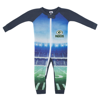 Green Bay Packers Toddler Boys Union Suit-Gerber Childrenswear Wholesale