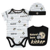 Baby Boys 3-Piece New Orleans Saints Bodysuit, Cap, and Bib Set-Gerber Childrenswear Wholesale