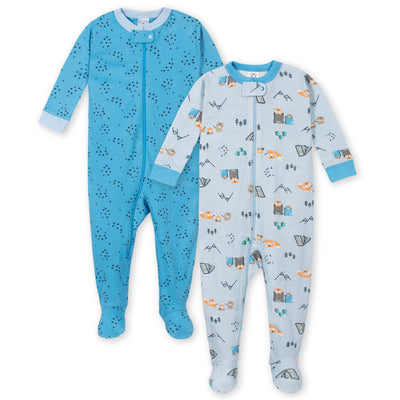 2-Pack Boys Camping Snug Fit Unionsuit Pajamas-Gerber Childrenswear Wholesale