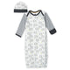2-Piece Baby Boys Lil Lion Organic Gown & Cap Set-Gerber Childrenswear Wholesale