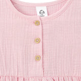 Infant & Toddler Girls Pink Gauze Dress-Gerber Childrenswear Wholesale