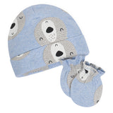 8-Piece Organic Baby Boys Hugs Cap and Mitten Set-Gerber Childrenswear Wholesale