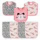 7-Piece Baby Neutral Leopard Terry Bibs & Terry Burp Cloths Set-Gerber Childrenswear Wholesale