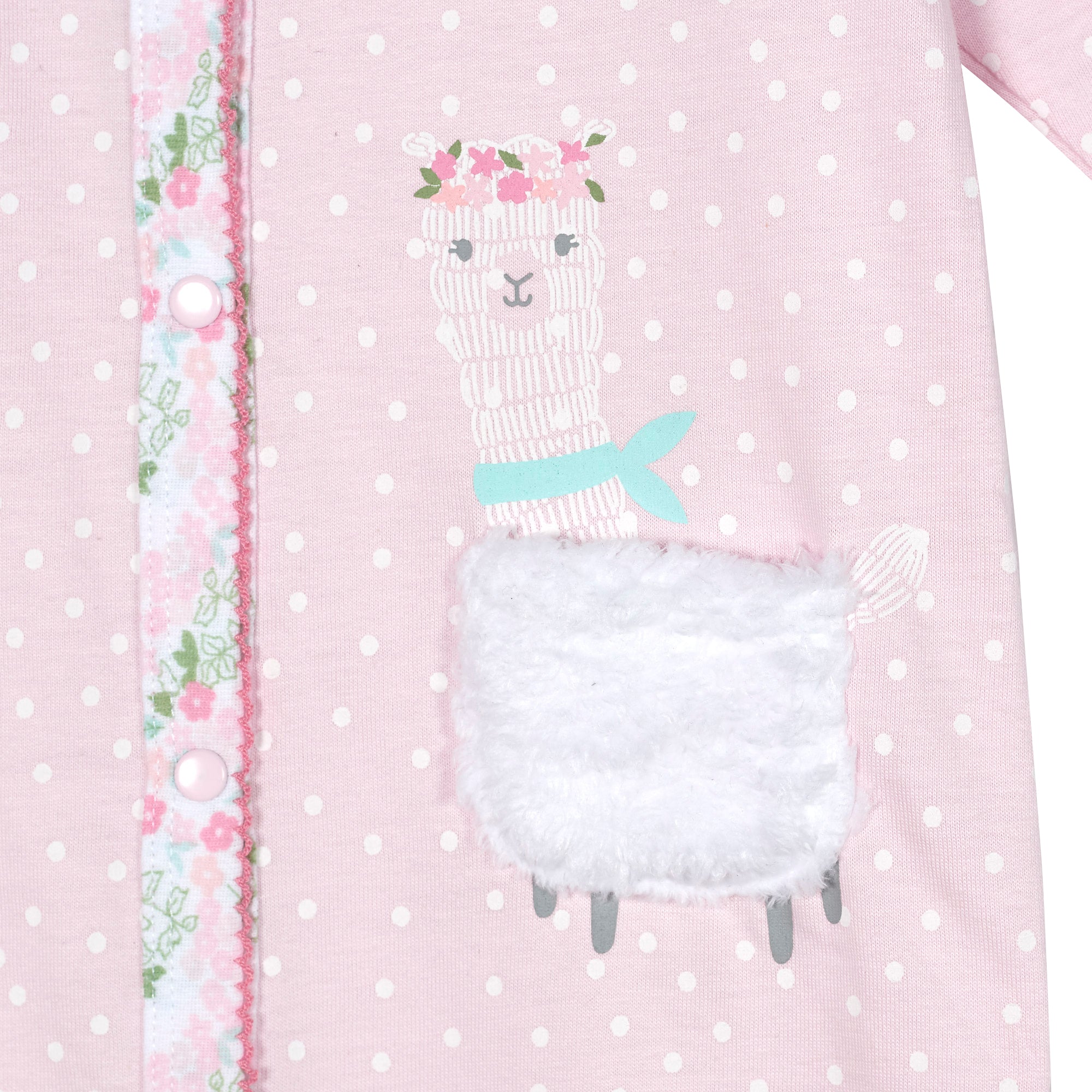 Baby Girls Lil Llama Organic Sleep 'n Play-Gerber Childrenswear Wholesale